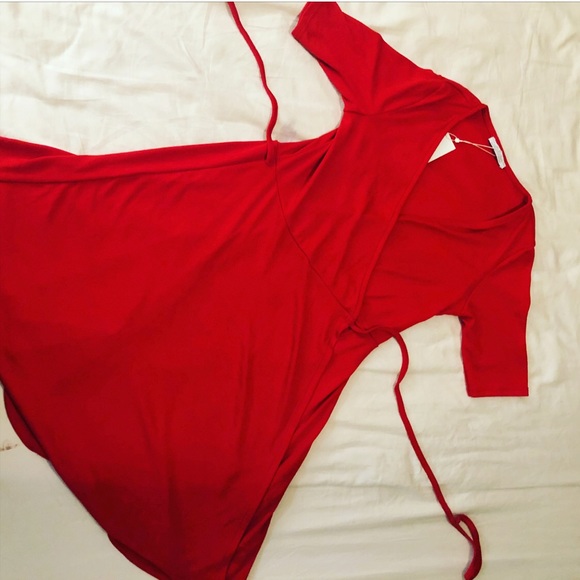 New ZARA passion red wrap dress - Picture 4 of 4
